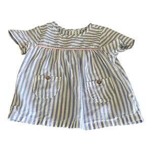 3/$15 Baby Girls Blue Stripes Summer Dress 18Months